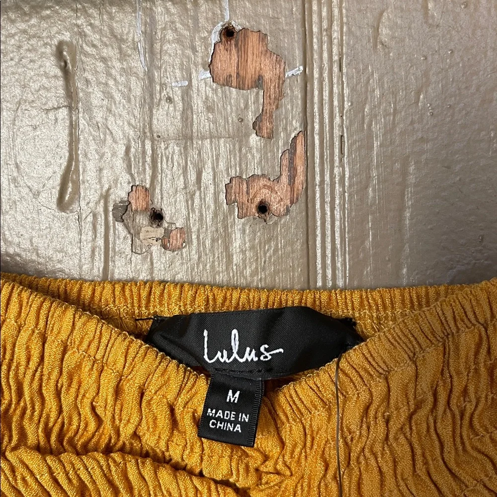 Lulu’s Mustard Smocked Blouse